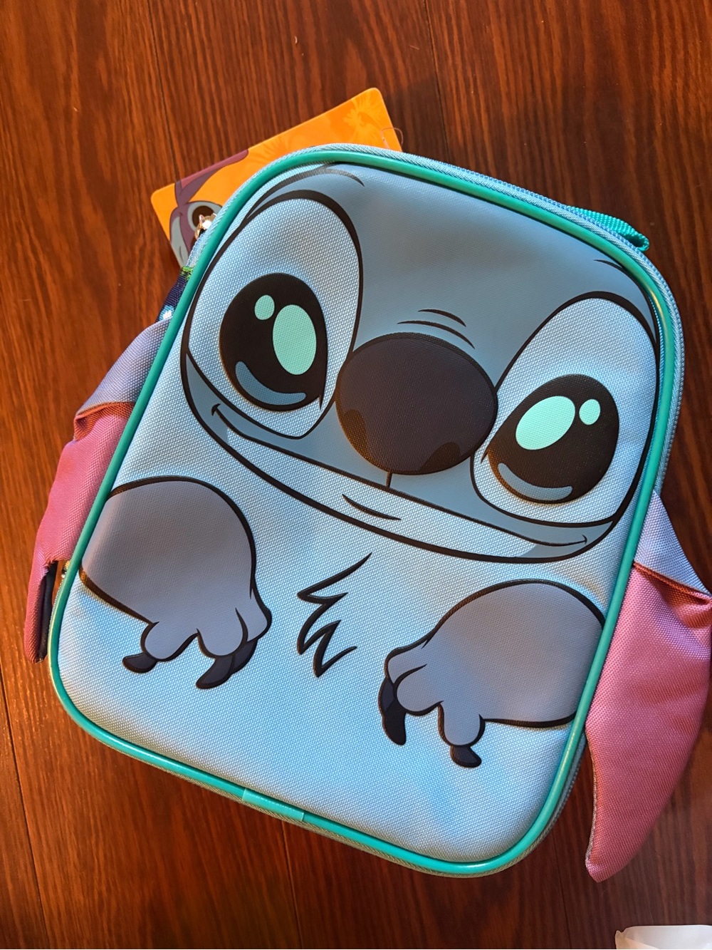 Kids Disney stitch Blue Character Lunch Bag with Pink Accents